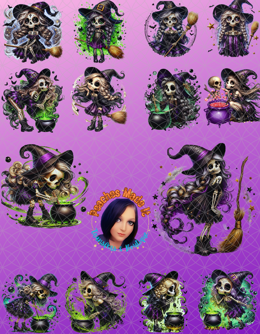 Cute LIL Witches PNG Bundle